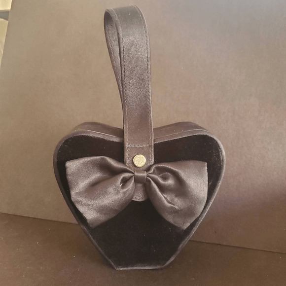 Swarovski Heart Shaped Velvet and Satin Evening Bag - Picture 4 of 9